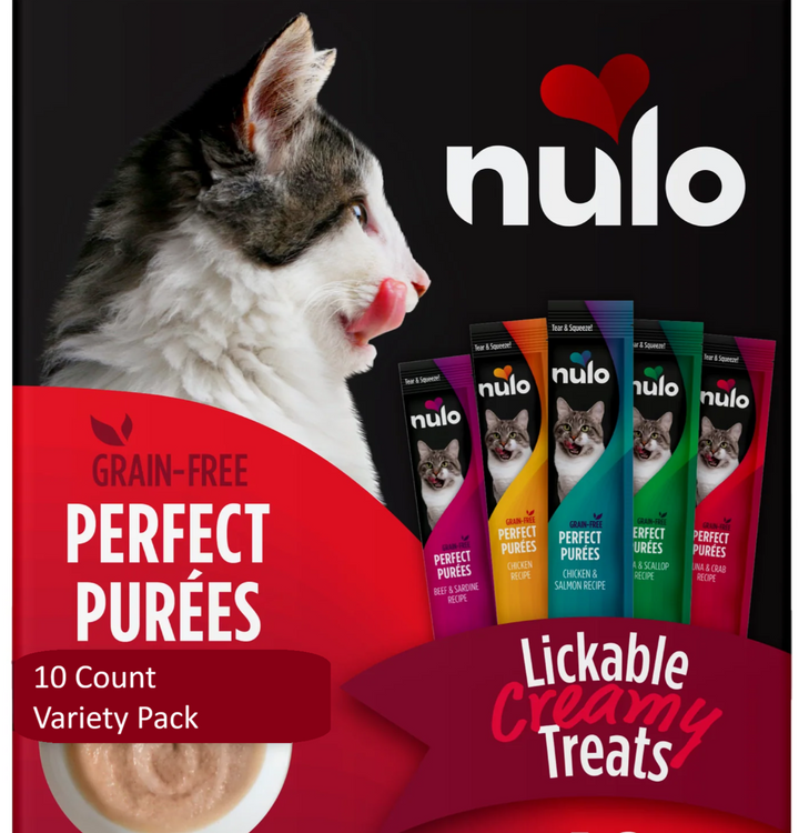 Nulo Freestyle Perfect Purée Grain Free Variety Pack Cat Treat 10-Pack