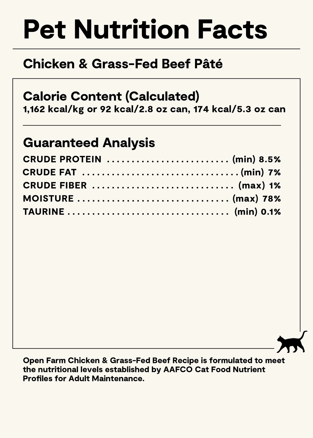 Open Farm Cat Grain Free Chicken and Beef Paté Wet Cat Food 5.3 oz