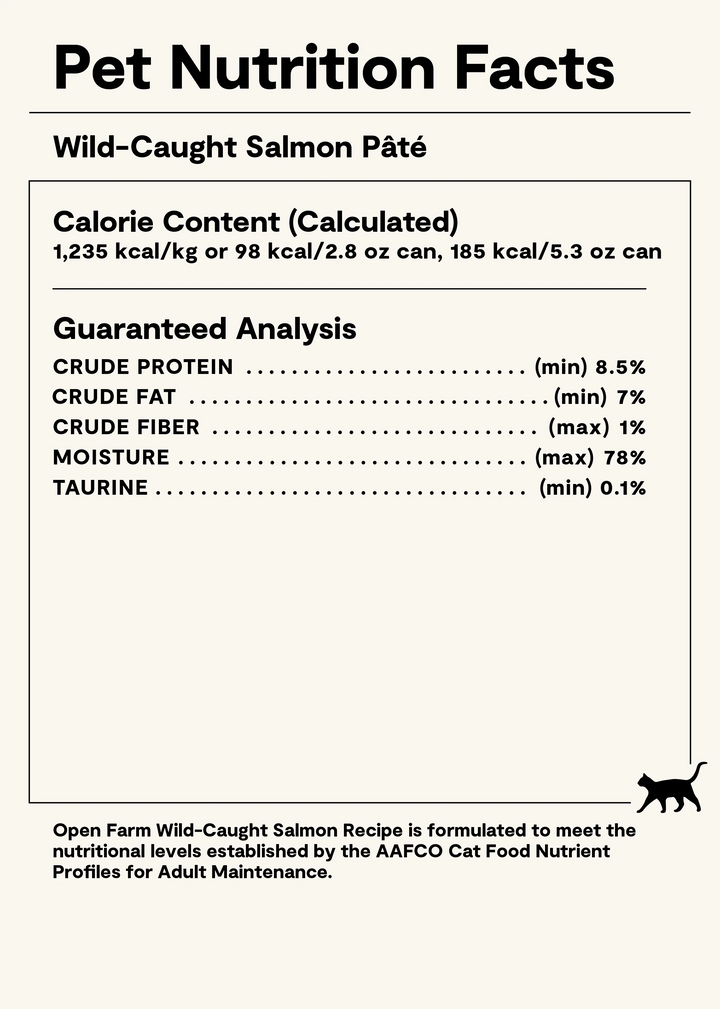Open Farm Cat Grain Free Wild Caught Salmon Paté Wet Cat Food 5.3oz