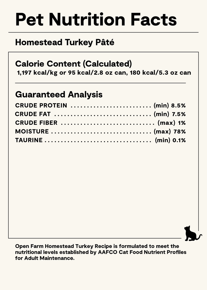 Open Farm Cat Grain Free Homestead Turkey Paté Wet Cat Food 5.3oz