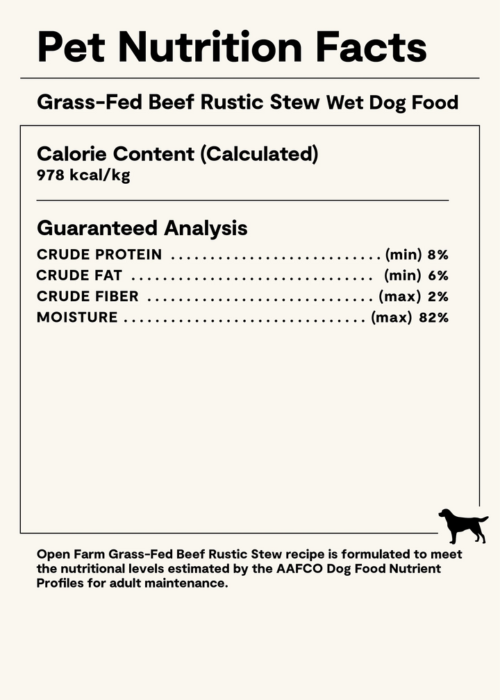 Open Farm Dog Grain Free Rustic Stew Beef Wet Dog Food 12.5oz