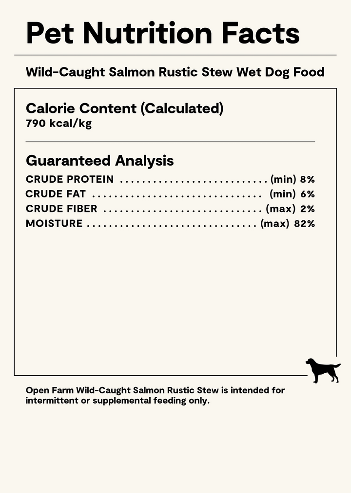 Open Farm Dog Grain Free Rustic Stew Wild Caught Salmon Wet Dog Food 12.5oz