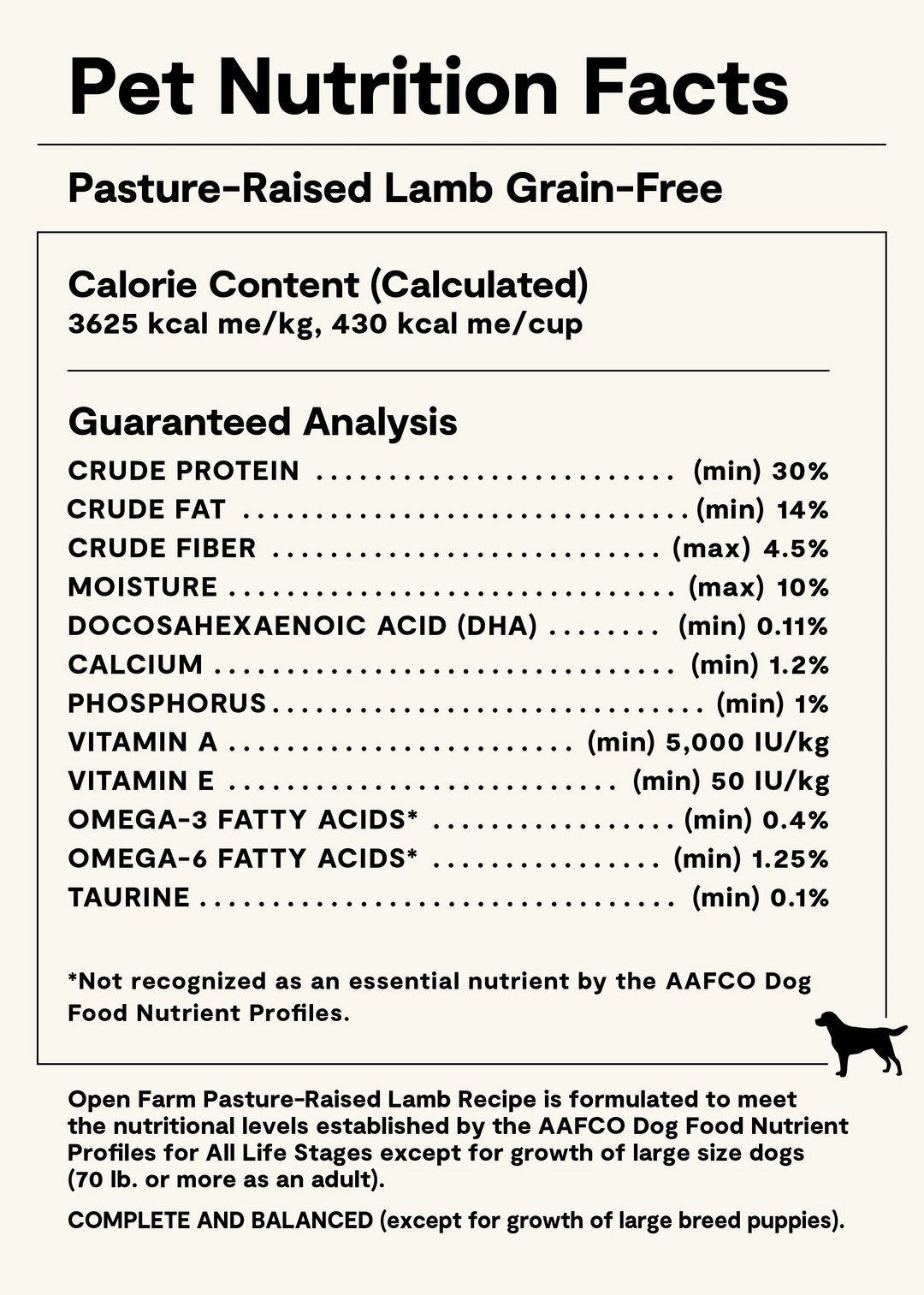 Open Farm Dog Grain Free Pasture Raised Lamb Dry Dog Food 22lb