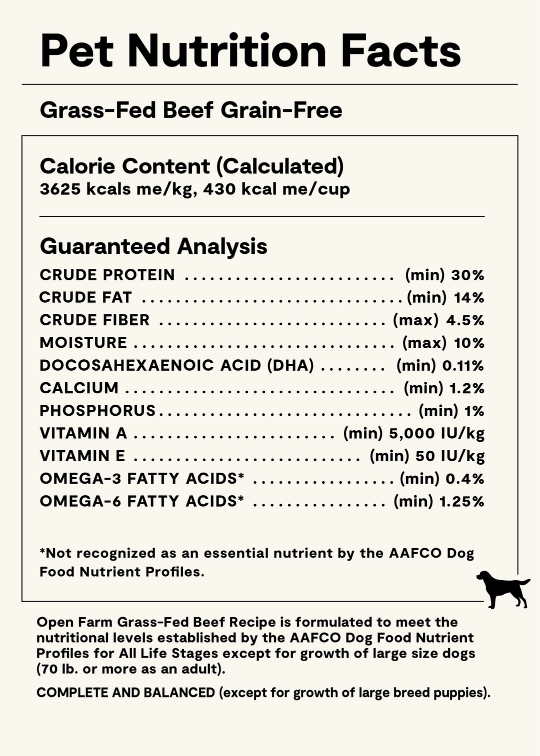 Open Farm Dog Grain Free Grass Fed Beef Dry Dog Food 22lb