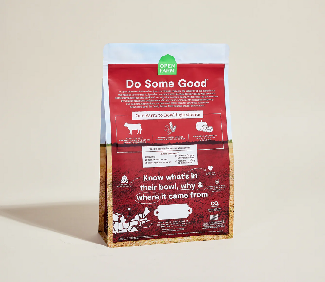 Open Farm Dog Ancient Grains Grass Fed Beef Dry Dog Food 4lb