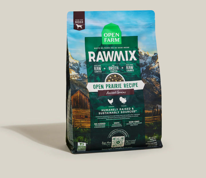 Open Farm Dog RawMix Open Prairie Recipe with Ancient Grains Dry Dog Food 20lb
