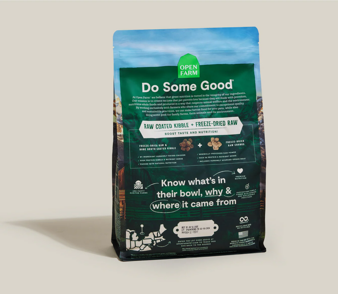 Open Farm Dog RawMix Open Prairie Recipe with Ancient Grains Dry Dog Food 20lb