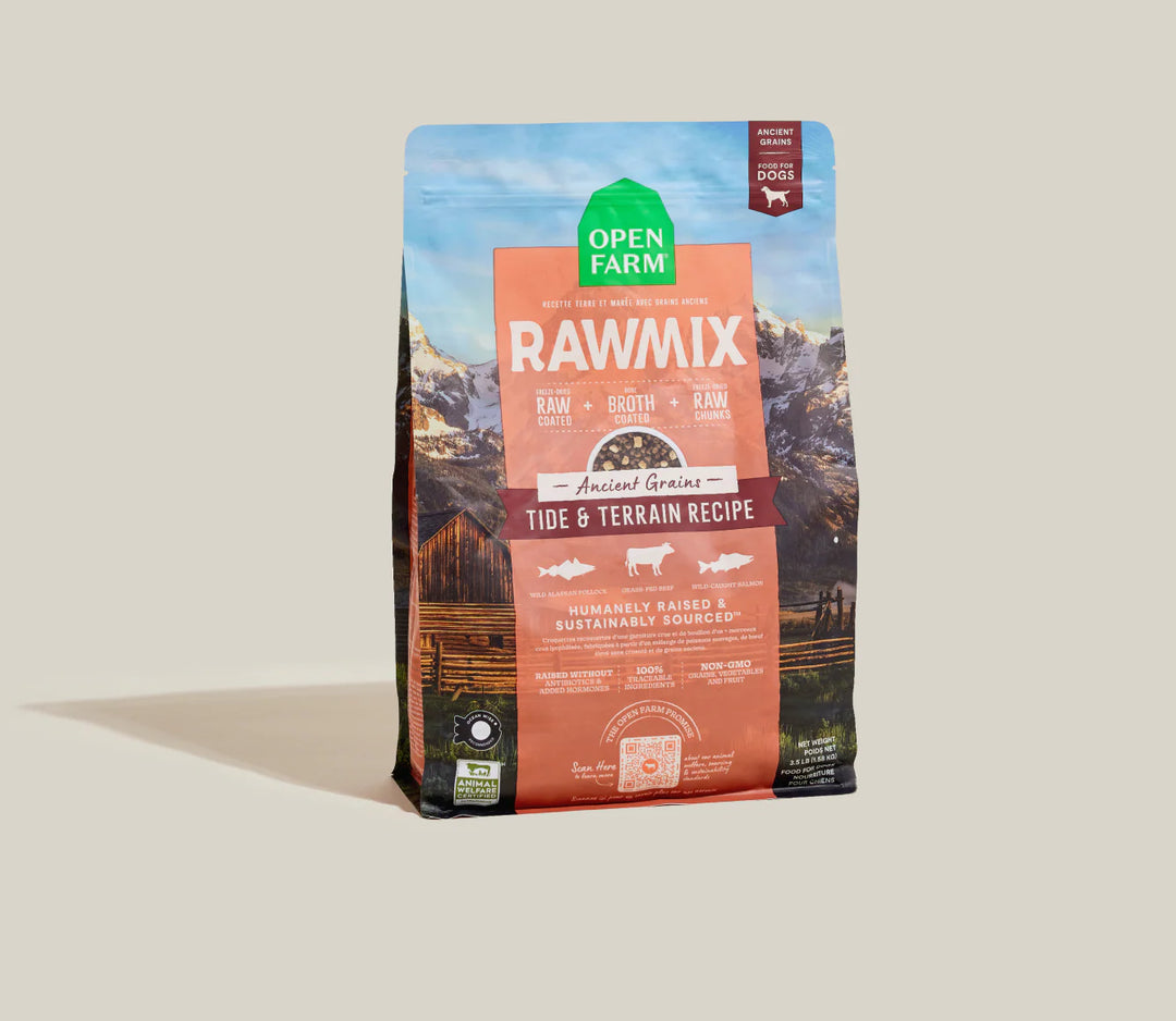 Open Farm Dog RawMix Tide and Terrain Recipe with Ancient Grains Dry Dog Food 20lb