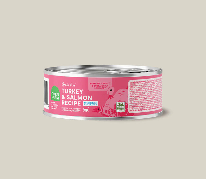 Open Farm Cat Grain Free Turkey & Salmon Morsels In Gravy 5.3oz