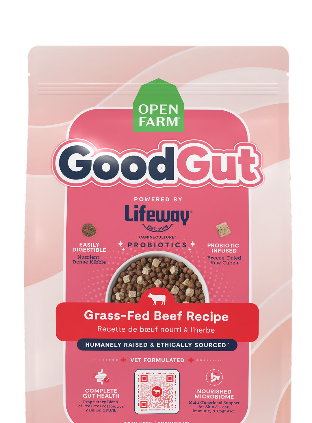 Open Farm Good Gut Grass-Fed Beef Kibble for Dogs 3.5lb