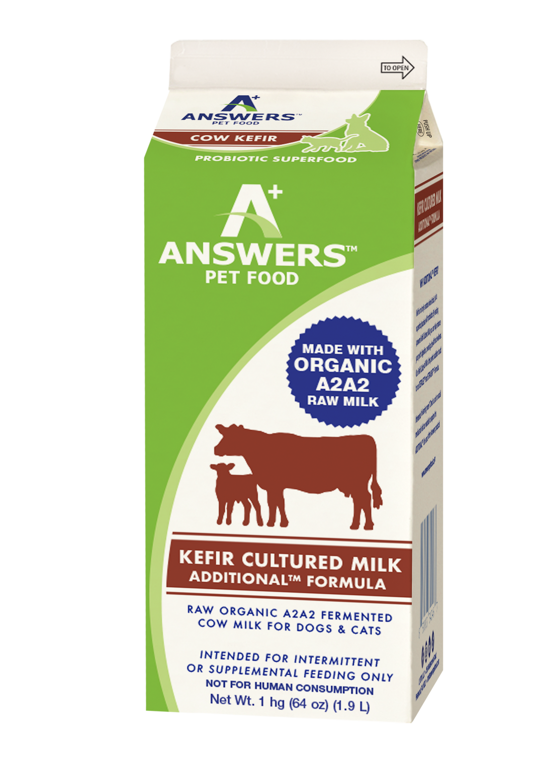 Answers Fermented Raw Cow Kefir Quart