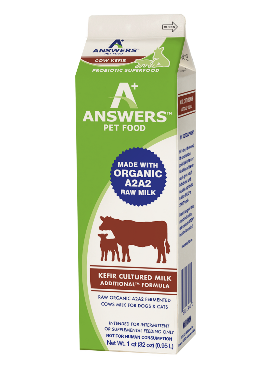 Answers Fermented Raw Cow Kefir Quart