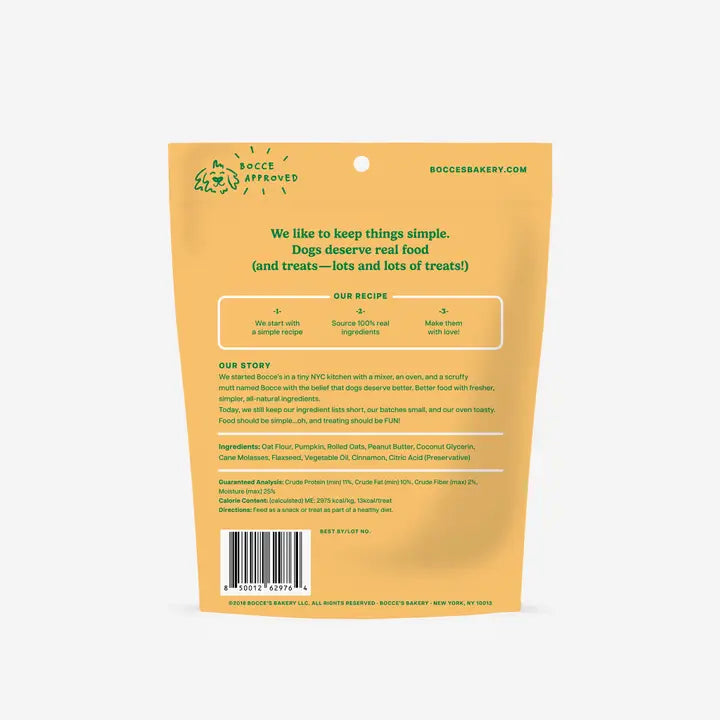 Bocce's Bakery Pumpk'n Spice Soft & Chewy Dog Treats 6oz