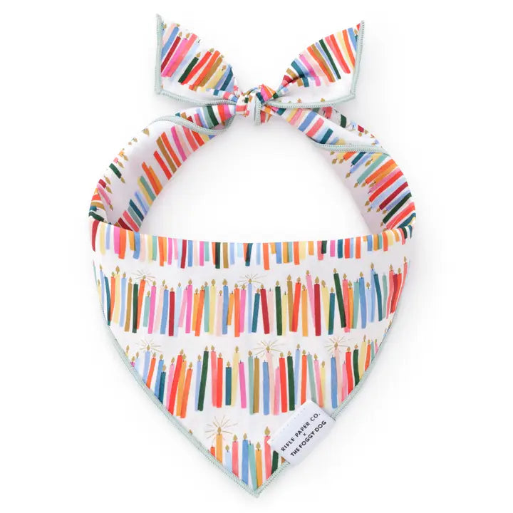 Rifle Paper Co. X Tfd Birthday Candles Bandana for Dogs and Cats