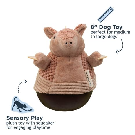 Tall Tails Roly Poly Armadillo Dog Toy 9"