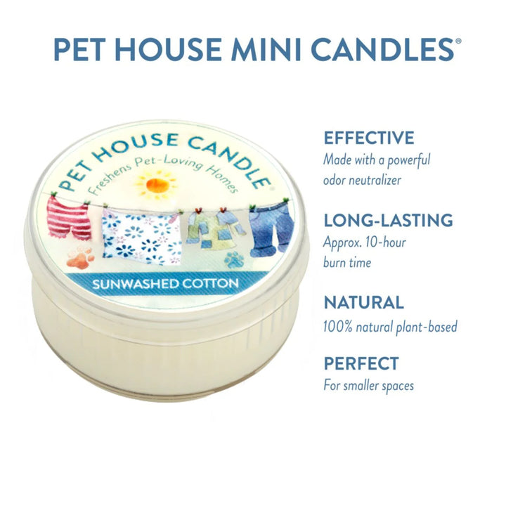 Pet House Sunwashed Cotton Mini Candle 1.5 oz