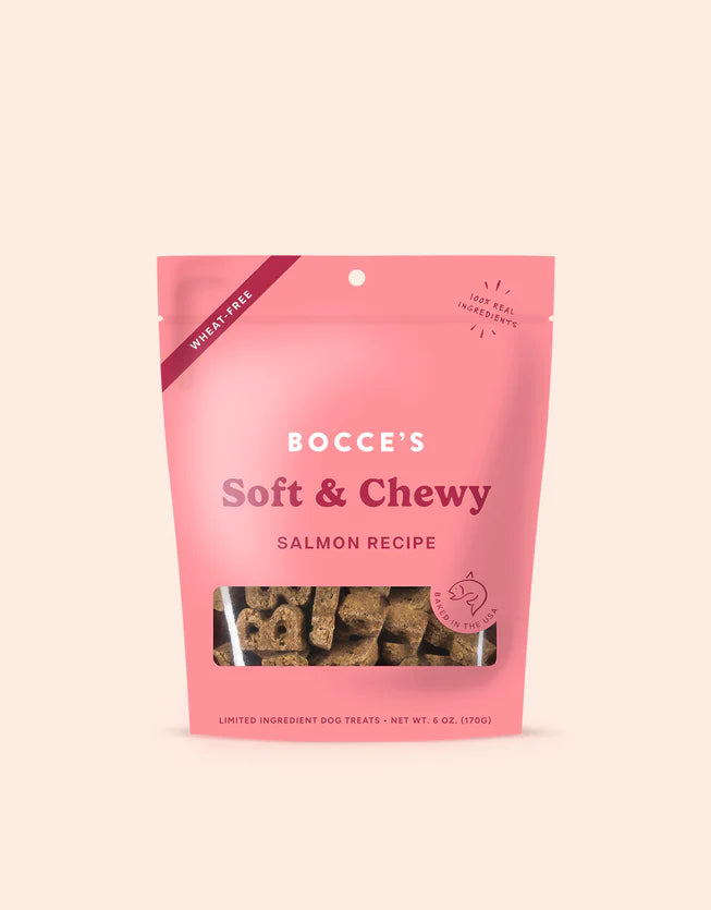 Bocce's Salmon Recipe Soft & Chewy Dog Treats 6oz