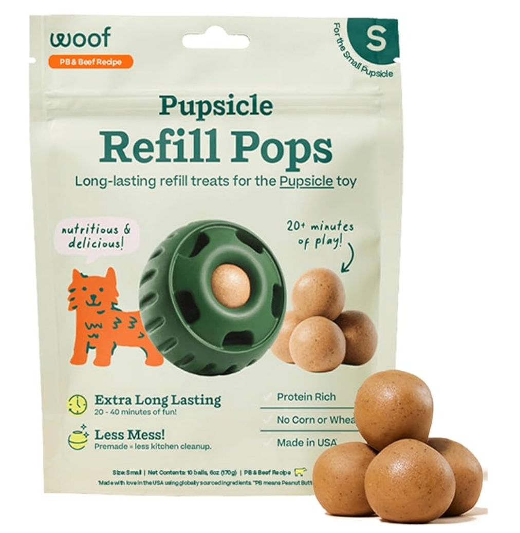 Woof Pupsicle Pops Long Lasting Treat Refills for Small Pupsicle Dog Toy