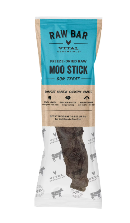 Vital Essentials Dog Raw Bar Freeze Dried Raw Moo Stick for Dogs Single