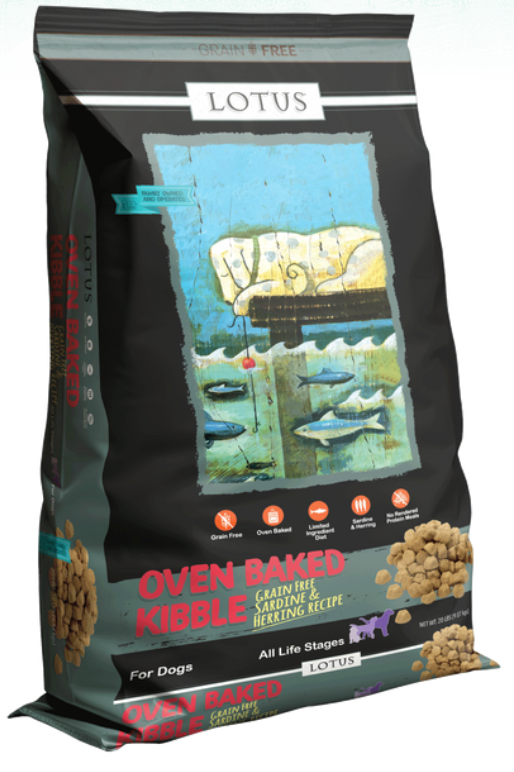Lotus Oven Baked Grain Free Adult Sardine and Herring Dry Dog Food 20lb