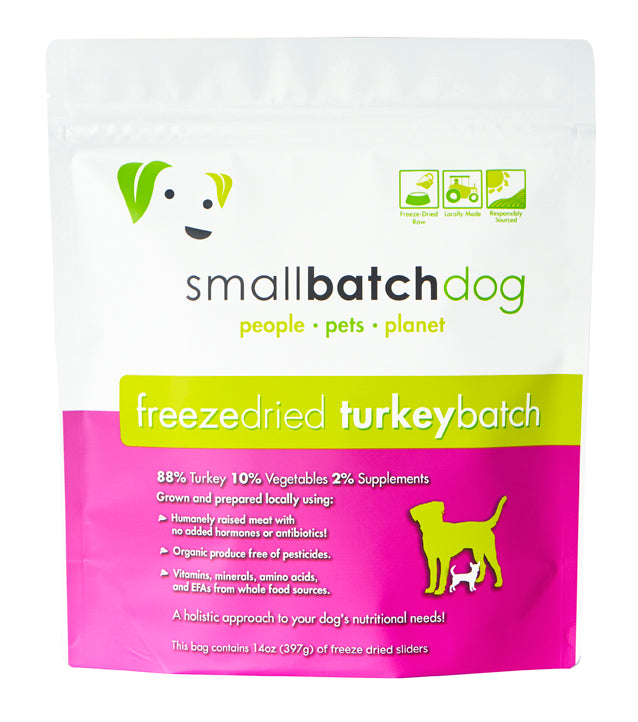 Smallbatch Freeze Dried Turkey Patties 25oz for Dogs
