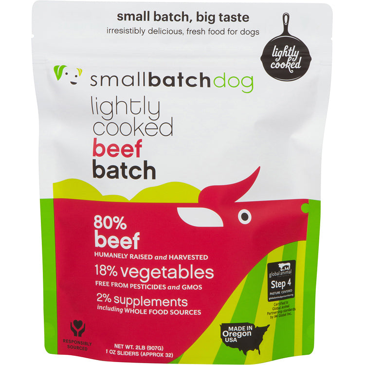 Smallbatch Frozen Lightly Cooked Beef Dog Food 5lb