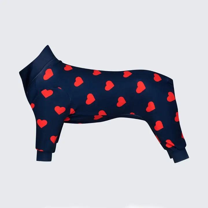 Dog Pajama with Hearts