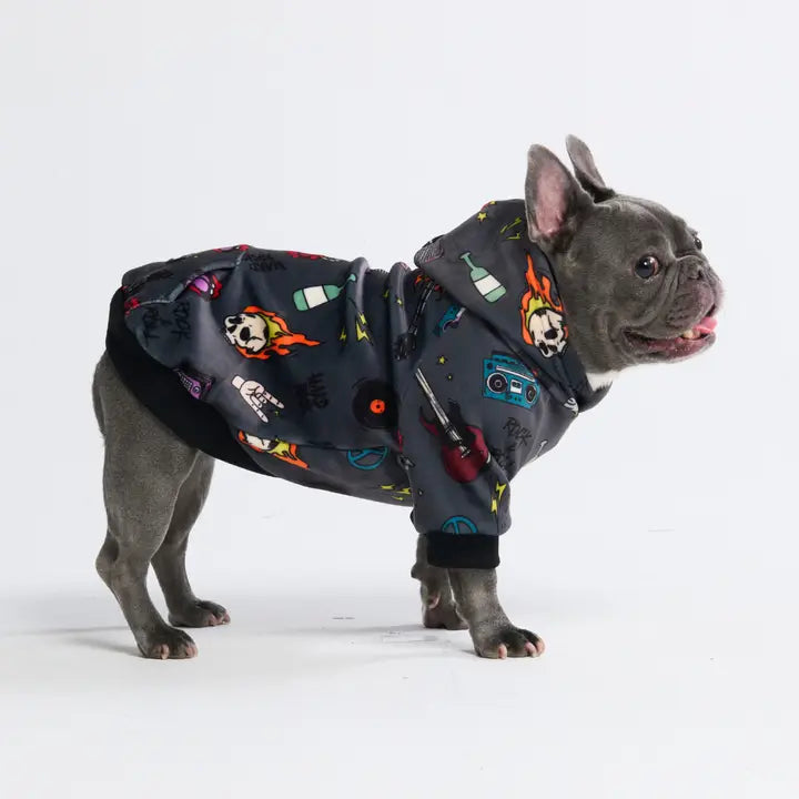 Spark Paws Rock and Roll Dog Hoodie