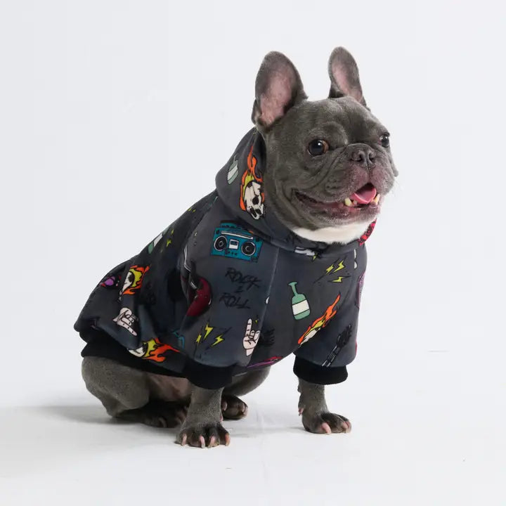 Spark Paws Rock and Roll Dog Hoodie