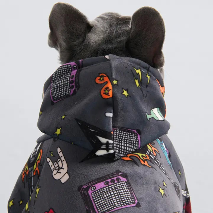 Spark Paws Rock and Roll Dog Hoodie
