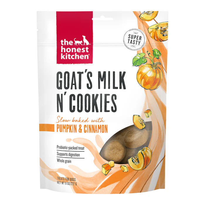 The Honest Kitchen Goats Milk and Cookies Baked with Pumpkin & Cinnamon Dog Treats 8oz
