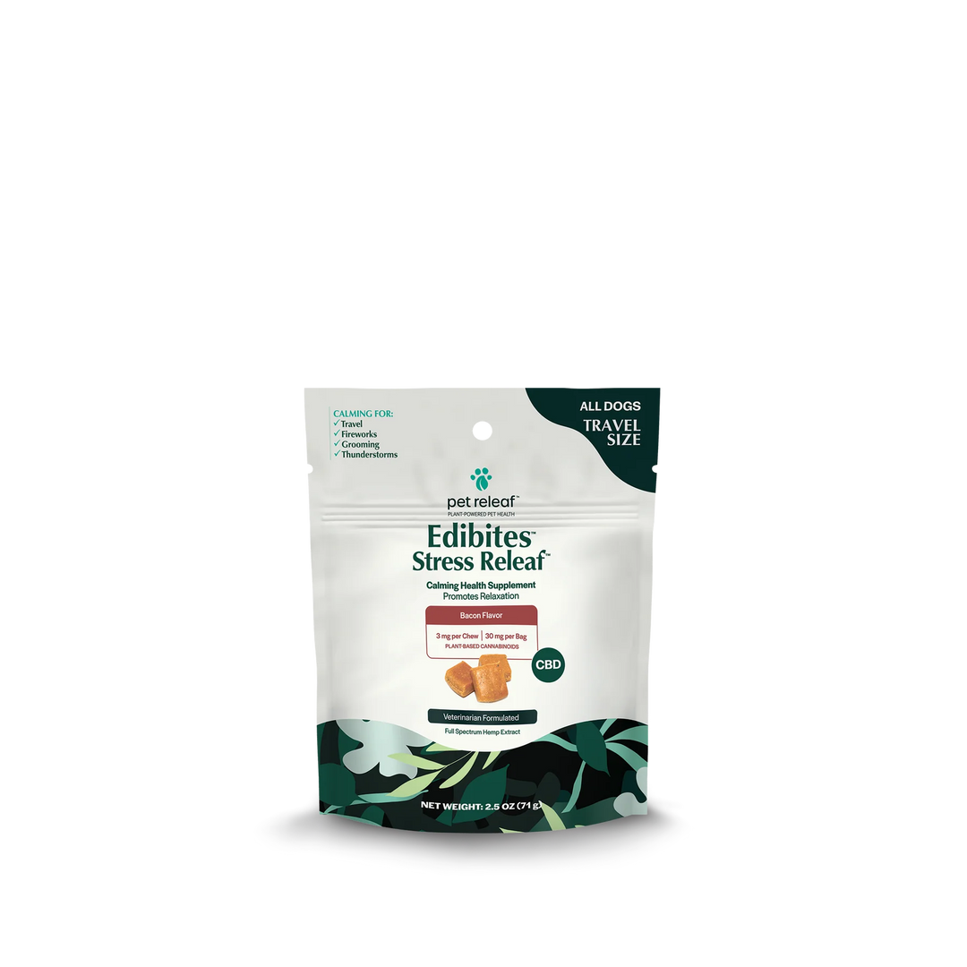 Pet Releaf Travel Size Edibites Stress Releaf Bacon Flavor 10 Count