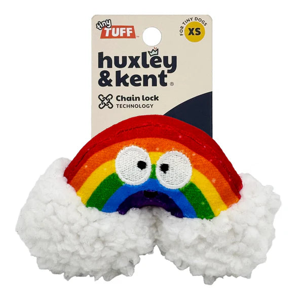 Tiny Tuff Happy Rainbow Dog Toy