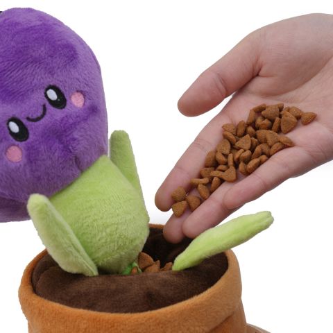 Territory Purple Flower Treat & Tug Toy for Dogs 16"