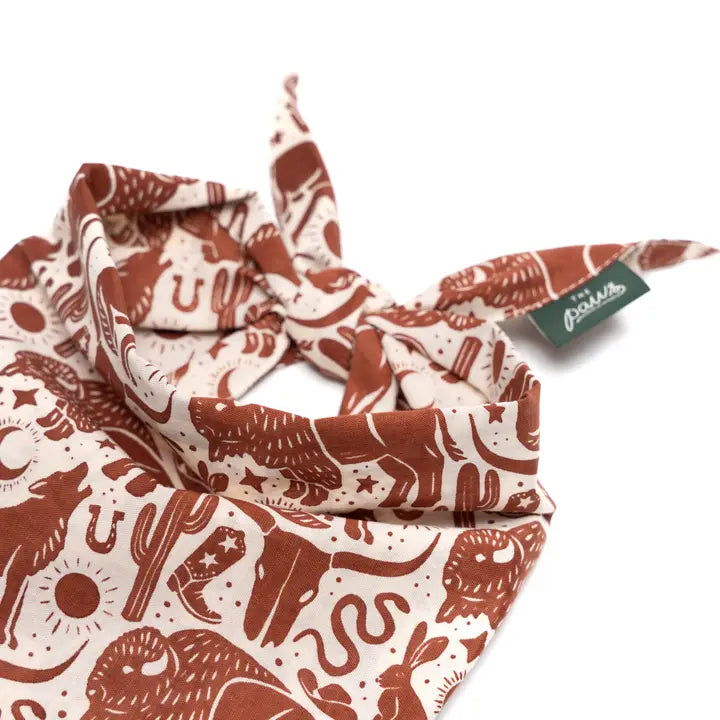 The Paws Western Wild Bandana for Dogs and Cats