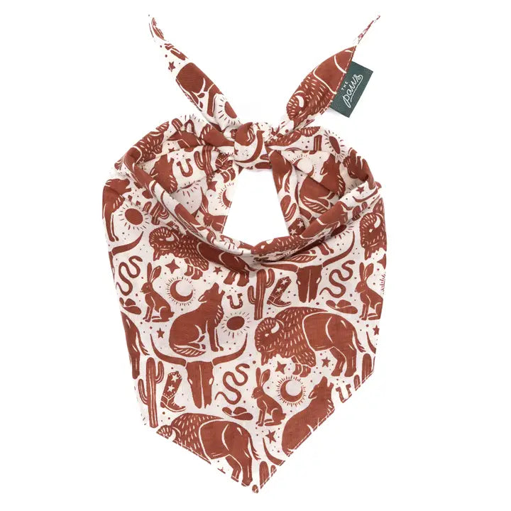 The Paws Western Wild Bandana for Dogs and Cats