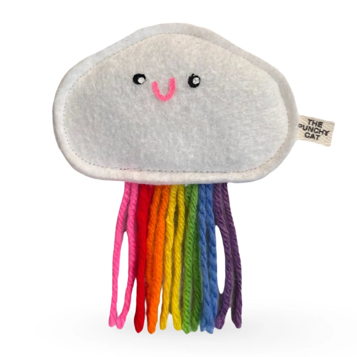 Handmade Wool Felt Catnip Rainbow Cloud Cat Toy