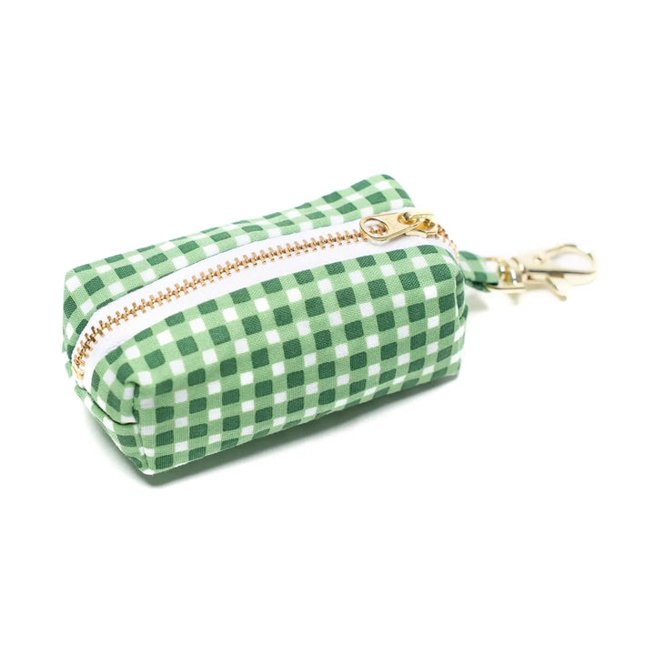The Paws Green Gingham Pattern Waste Bag Holder