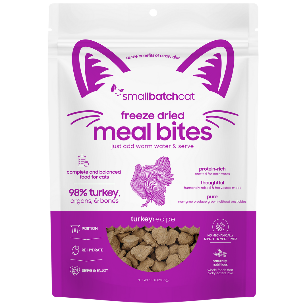 SmallBatch Cat Freeze Dried Turkey Meal Bites 10oz