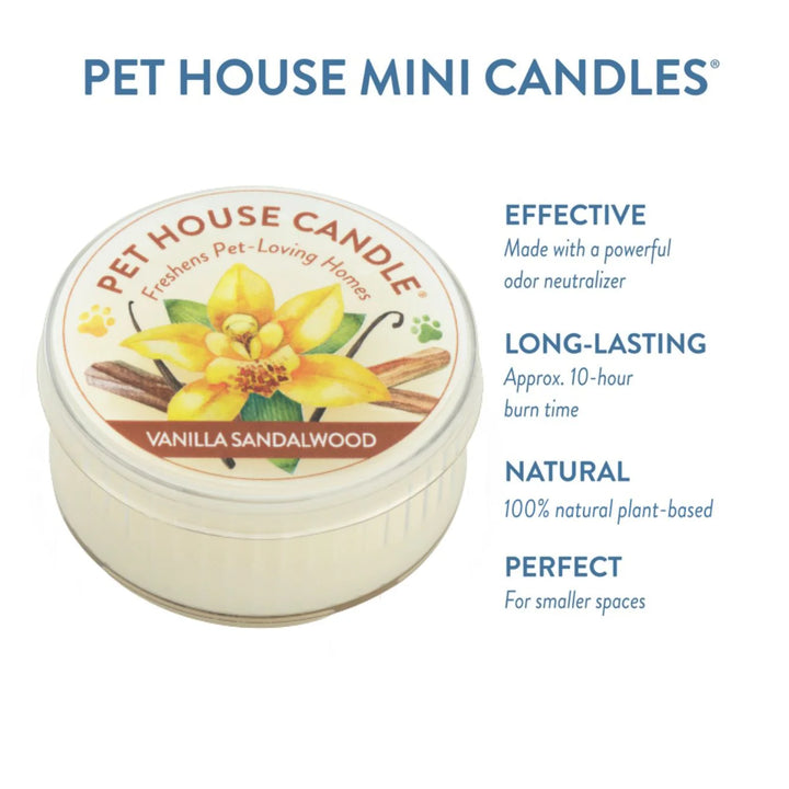 Pet House Vanilla Sandalwood Mini Candle 1.5oz