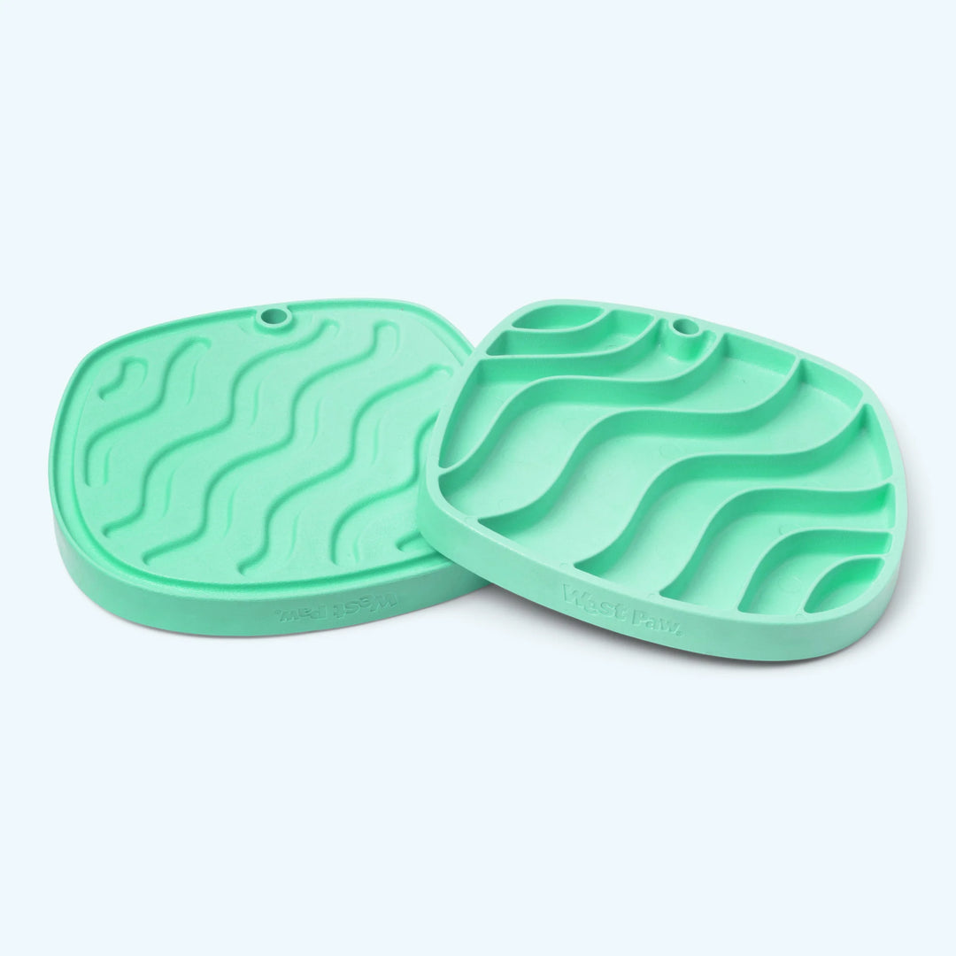 West Paw Seaflex Waves Feast Slow Feeder and Lick Mat
