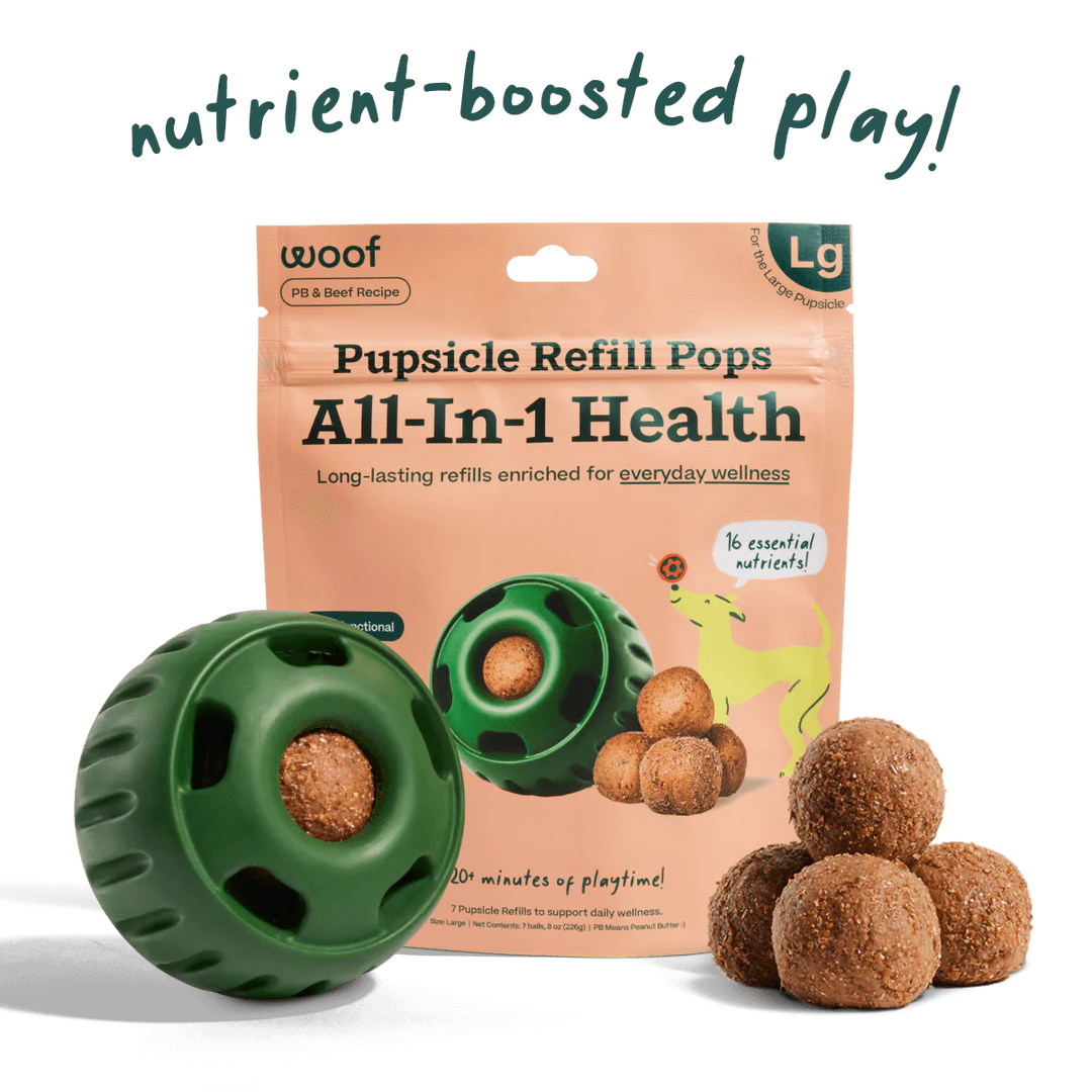 Woof Wellness Vitamin Pops - Long Lasting Refills for Large Pupsicle Dog Toy