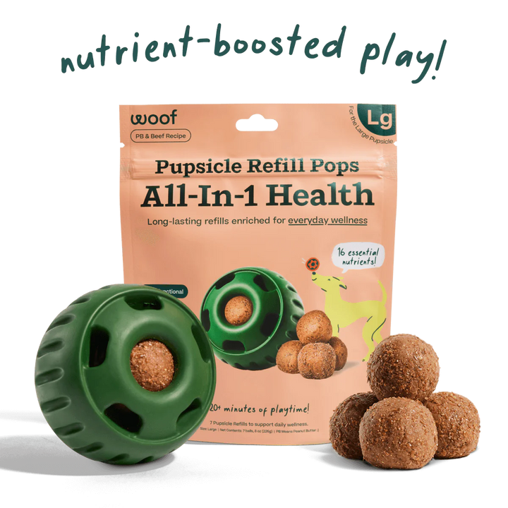 Woof Wellness Vitamin Pops - Long Lasting Refills for Small Pupsicle Dog Toy