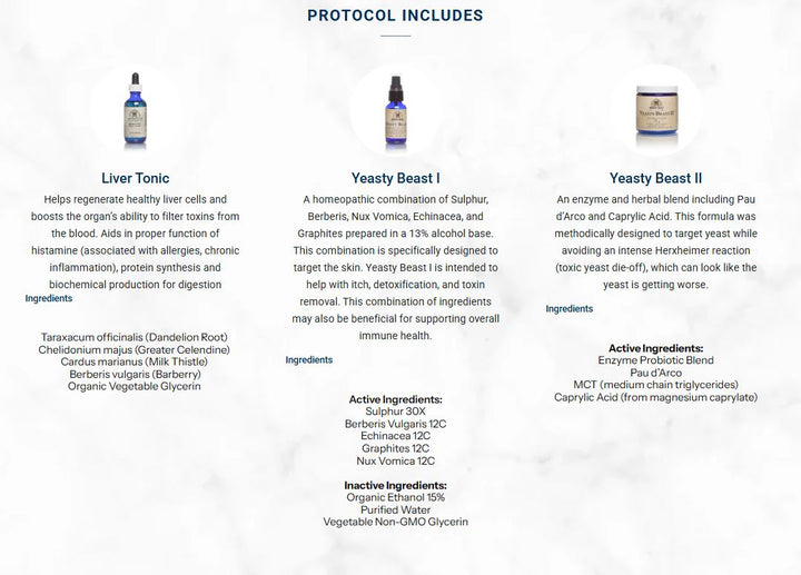 Yeasty Beast Protocol for Dogs - 3 Product Kit (30ml, 69g, 60ml)