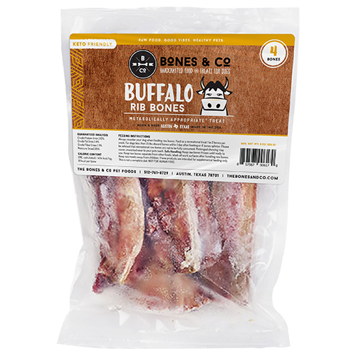 Bones & Co Frozen Raw Buffalo Rib Bones 4-pack