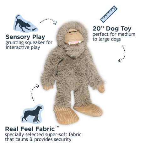 Tall Tails Stuffless Bigfoot With Squeaker Toy for Dogs 20"