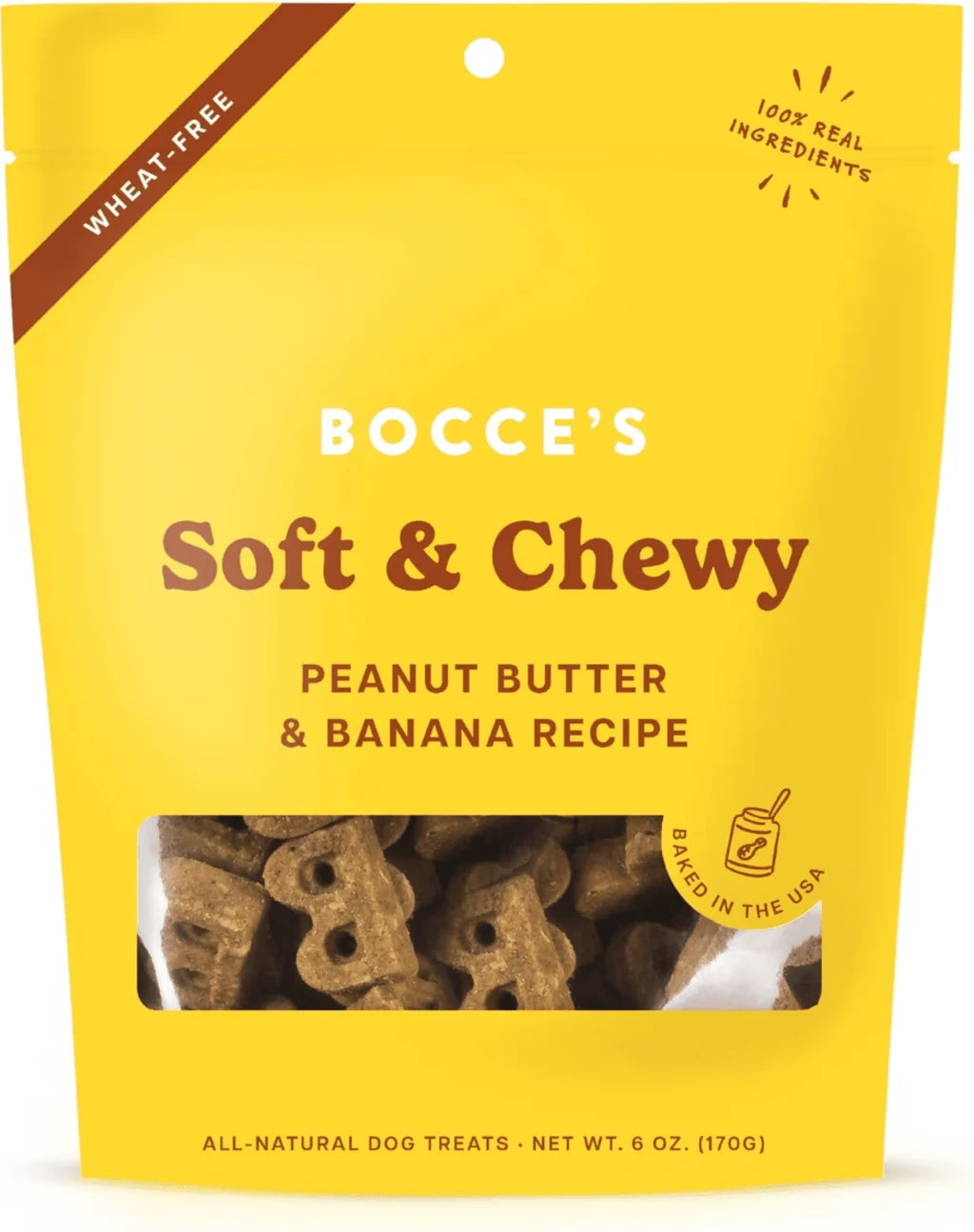 Bocce's PB & Banana Soft & Chewy Dog Treats 6oz