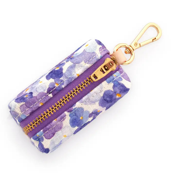 Pressed Pansies Spring Poop Bag Dispenser