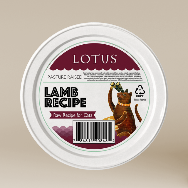 Lotus Cat Frozen Raw Grain Free Lamb Frozen Cat Food 3.75oz