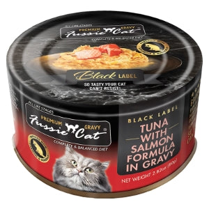 Fussie Cat Premium Tuna with Salmon in Gravy Canned Wet Cat Food 2.82oz
